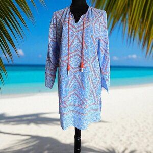 NWT NVELOP SUN ( MED ) Coverup Tunic or Dress Cotton UV Treated